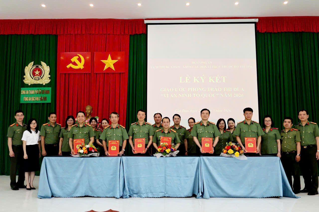 Cụm thi đua số 9 Bộ Công an tổ chức Lễ ký kết giao ước thi đua năm 2026